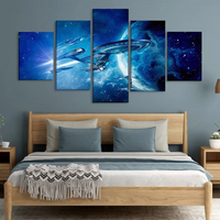 Star Trek Star Ship Enterprise Spaceship 5 Piece Canvas Wall Art Painting Wallpaper Poster Picture Print Photo Decor