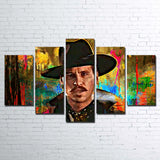 Tombstone Movie Doc Holliday Val Kilmer 5 Piece Canvas Wall Art Painting Wallpaper Poster Picture Print Photo Decor