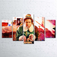 Buddy The Elf Spaghetti & Syrup Scene 5 Piece Canvas Wall Art Painting Wallpaper Poster Picture Print Photo Decor