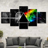 Abstract Pink Floyd Album Art 5 Piece Canvas Wall Art Painting Wallpaper Poster Picture Print Photo Decor