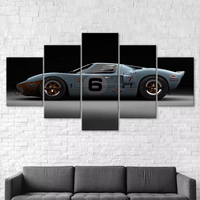 Ford GT40 Sports Racing Car 5 Piece Canvas Wall Art Painting Wallpaper Poster Picture Print Photo Decor