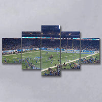 NFL Football Team Detroit Lions Ford Field Stadium 5 Piece Canvas Wall Art Painting Wallpaper Poster Picture Print Photo Decor