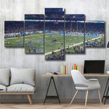 NFL Football Team Detroit Lions Ford Field Stadium 5 Piece Canvas Wall Art Painting Wallpaper Poster Picture Print Photo Decor