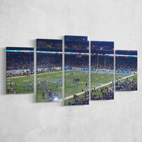 NFL Football Team Detroit Lions Ford Field Stadium 5 Piece Canvas Wall Art Painting Wallpaper Poster Picture Print Photo Decor