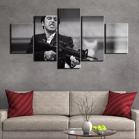 Scarface Movie Scene Tony Montana Al Pacino 5 Piece Canvas Wall Art Painting Wallpaper Poster Picture Print Photo Decor