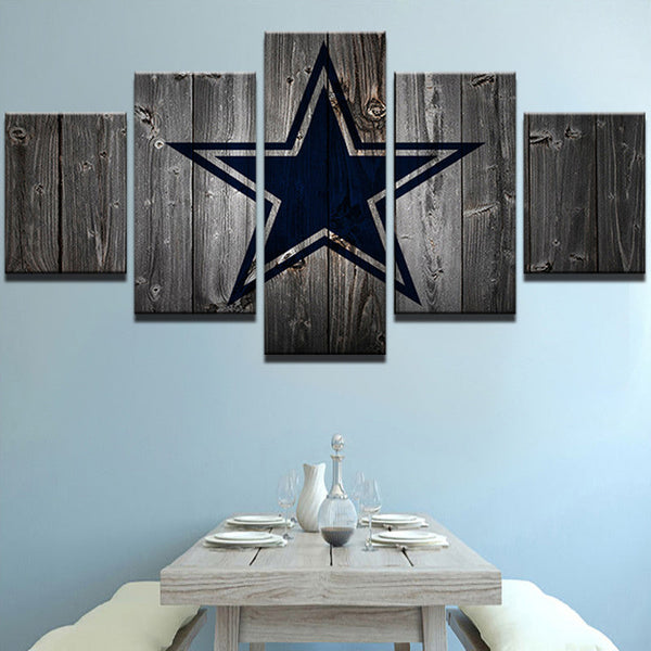 Dallas Cowboys American Football Team Sports 5 Piece Canvas Wall Art Painting Wallpaper Poster Picture Print Photo Decor