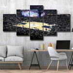 Indiana Pacers Stadium Bankers Life Fieldhouse Basketball Arena 5 Piece Canvas Wall Art Painting Wallpaper Poster Picture Print Photo Decor