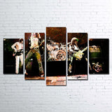 Led Zeppelin Live Concert Classic Rock Band 5 Piece Canvas Wall Art Painting Wallpaper Poster Picture Print Photo Decor