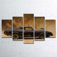 Mad Max Falcon Interceptor Post Apocalyptic Car 5 Piece Canvas Wall Art Painting Wallpaper Poster Picture Print Photo Decor