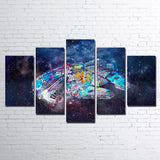 Star Wars Millennium Falcon Abstract Galaxy 5 Piece Canvas Wall Art Painting Wallpaper Poster Picture Print Photo Decor