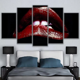 Rocky Horror Picture Show Lips 5 Piece Canvas Wall Art Painting Wallpaper Poster Picture Print Photo Decor