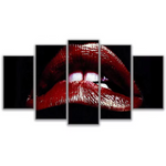 Rocky Horror Picture Show Lips 5 Piece Canvas Wall Art Painting Wallpaper Poster Picture Print Photo Decor