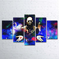 The Matrix Morpheus Red Pill Blue Pill 5 Piece Canvas Wall Art Painting Wallpaper Poster Picture Print Photo Decor