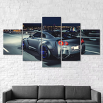 Nissan GTR Luxury Sports Car Skyline 5 Piece Canvas Wall Art Painting Wallpaper Poster Picture Print Photo Decor