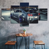 Nissan GTR Luxury Sports Car Skyline 5 Piece Canvas Wall Art Painting Wallpaper Poster Picture Print Photo Decor