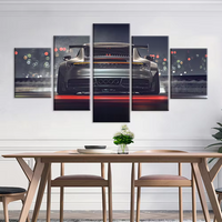 Porsche 911 GT3 Sports Car 5 Piece Canvas Wall Art Painting Wallpaper Poster Picture Print Photo Decor