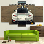 Porsche 911 Turbo S Luxury Sports Car 5 Piece Canvas Wall Art Painting Wallpaper Poster Picture Print Photo Decor