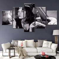 Pulp Fiction Movie Scene Uma Thurman Mia Wallace 5 Piece Canvas Wall Art Painting Wallpaper Poster Picture Print Photo Decor