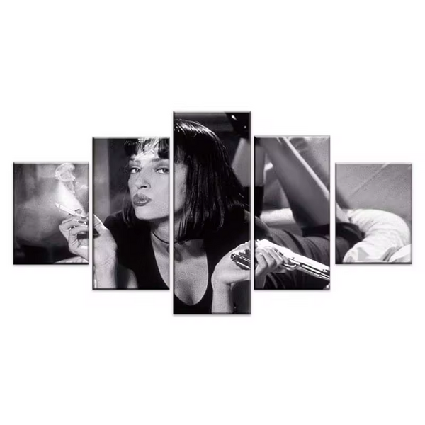 Huangchen Poster Sur Toile Pulp Fiction Mia Wallace - Décoration Murale 60x90cm