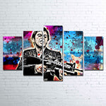 Abstract Scarface Movie Pachino Tony Montana 5 Piece Canvas Wall Art Painting Wallpaper Poster Picture Print Photo Decor