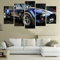 Shelby Cobra Mustang Gt500 Car 5 Piece Canvas Wall Art Painting Wallpaper Poster Picture Print Photo Decor