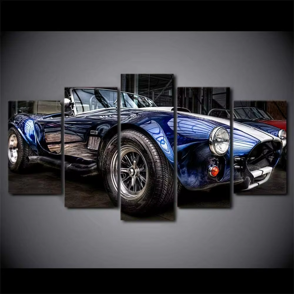 Shelby Cobra Mustang Gt500 Car 5 Piece Canvas Wall Art Painting Wallpaper Poster Picture Print Photo Decor