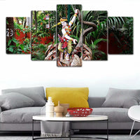 Hinduism Religious God Shiva Forest 5 Piece Canvas Wall Art Painting Wallpaper Poster Picture Print Photo Decor