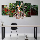 Hinduism Religious God Shiva Forest 5 Piece Canvas Wall Art Painting Wallpaper Poster Picture Print Photo Decor