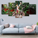 Hinduism Religious God Shiva Forest 5 Piece Canvas Wall Art Painting Wallpaper Poster Picture Print Photo Decor