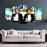 Step Brothers Movie Will Ferrell & John C. Reilly Prestige Worldwide 5 Piece Canvas Wall Art Painting Wallpaper Poster Picture Print Photo Decor