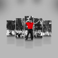 Tiger Woods Golf Championship Victory 5 Piece Canvas Wall Art Painting Wallpaper Poster Picture Print Photo Decor