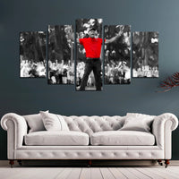 Tiger Woods Golf Championship Victory 5 Piece Canvas Wall Art Painting Wallpaper Poster Picture Print Photo Decor