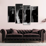 Tombstone Western Movie Black And White 4 Piece Canvas Wall Art Painting Wallpaper Poster Picture Print Photo Decor