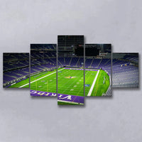 NFL Football Minnesota Vikings US Bank Stadium 5 Piece Canvas Wall Art Painting Wallpaper Poster Picture Print Photo Decor