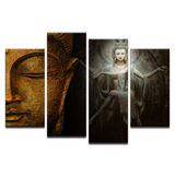 Buddha Meditation Shiva 4 Piece Canvas Wall Art Painting Wallpaper Poster Picture Print Photo Decor