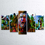 Braveheart Movie Mel Gibson William Wallace Freedom Speech 5 Piece Canvas Wall Art Painting Wallpaper Poster Picture Print Photo Decor