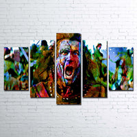 Braveheart Movie Mel Gibson William Wallace Freedom Speech 5 Piece Canvas Wall Art Painting Wallpaper Poster Picture Print Photo Decor