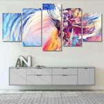 Vibrant Modern Abstract Multicolor Artistic 5 Piece Canvas Wall Art Painting Wallpaper Poster Picture Print Photo Decor