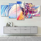 Vibrant Modern Abstract Multicolor Artistic 5 Piece Canvas Wall Art Painting Wallpaper Poster Picture Print Photo Decor