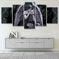 Abstract Anne Stokes Spirit Guide Angel 5 Piece Canvas Wall Art Painting Wallpaper Poster Picture Print Photo Decor