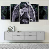 Abstract Anne Stokes Spirit Guide Angel 5 Piece Canvas Wall Art Painting Wallpaper Poster Picture Print Photo Decor