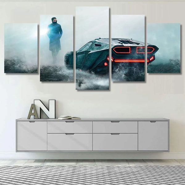 Blade Runner 2049 Sci-Fi Luxury Car 5 Piece Canvas Wall Art Painting Wallpaper Poster Picture Print Photo Decor