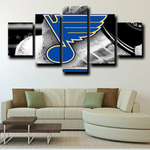 St. Louis Blues NHL Hockey Team Logo 5 Piece Canvas Wall Art Painting Wallpaper Poster Picture Print Photo Decor