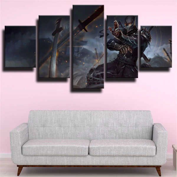 Tanks Soldiers Shen League of Legends Champion 5 Piece Canvas Wall Art Painting Wallpaper Poster Picture Print Photo Decor