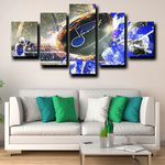 St. Louis Blues Logo NHL Hockey Sports Team 5 Piece Canvas Wall Art Painting Wallpaper Poster Picture Print Photo Decor