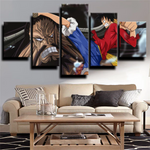 One Piece Kaido vs Monkey D. Luffy Anime Action Scene 5 Piece Canvas Wall Art Painting Wallpaper Poster Picture Print Photo Decor