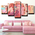 Perona One Piece Anime Girl Character 5 Piece Canvas Wall Art Painting Wallpaper Poster Picture Print Photo Decor