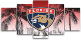 Florida Panthers NHL Hockey Framed 5 Piece Canvas Wall Art Painting Wallpaper Poster Picture Print Photo Decor