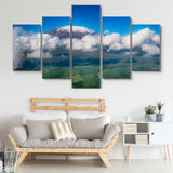 Mount Kilimanjaro Landscape Nature Mountains 5 Piece Canvas Wall Art Painting Wallpaper Poster Picture Print Photo Decor