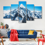 Mount Everest Mountain 5 Piece Canvas Wall Art Painting Wallpaper Poster Picture Print Photo Decor